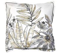 Linnea Taie d'oreiller 65x65 cm Coton Sumatra Gris Fusain