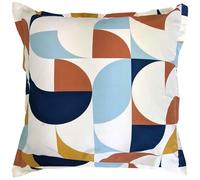 Linnea Taie d'oreiller 65x65 cm Percale de Coton MODULO Bleu Cobalt