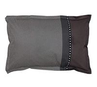 Linnea Taie d'oreiller 70x50 cm Satin de Coton Enzo Noir
