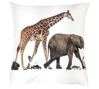 Linnea Taie d'oreiller imprimée 65x65 cm en 100% Percale de Coton NOÉ Blanc