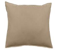 Linnea Taie d'oreiller Lin et Coton 65x65 cm Collection Opera Marron Camel