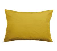 Linnea Taie d'oreiller Volants Plats 50x70 cm Percale MANOIR Jaune Moutarde