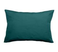 Linnea Taie d'oreiller Volants Plats 50x70 cm Percale MANOIR Vert Canard