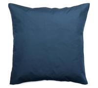 Linnea Taie d'oreiller Volants Plats 65x65 cm Percale MANOIR Bleu Marine