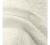 Tissu double gaze de coton uni FRIPOUILLE ecru