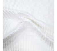 Tissu uni aspect nid d'abeille 230g/m² RUCHE pur coton ecru