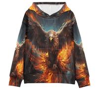 LINNIKEEEE Aigle Tiré Cool Sweat Shirts à Capuche pour Enfants avec Imprimé 3D Mignon pour Filles GarçOns