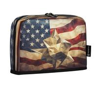 LINNIKEEEE Art Abstrait Drapeau De L'améRique Trousses à Crayons,Pochettes pour Stylos écoliers écolièRes