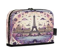 LINNIKEEEE Art des Fleurs De Paris Trousses à Crayons,Pochettes pour Stylos écoliers écolièRes