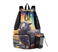 LINNIKEEEE Artistic Art Sac à dos de voyage avec cordon de serrage pour jeunes filles