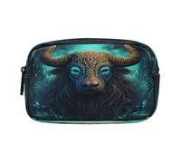LINNIKEEEE Bison Fantaisie Bleu Clair Trousse à Crayons,Pochette de Maquillage Cosmétique,Étui à Stylos pour Étudiants pour Filles Garçons