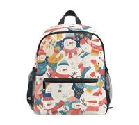 LINNIKEEEE Bonhommes De Neige De Dessin Animé Sac à Dos pour Tout-Petits,Mini Sac à Bandoulière avec Clip Sifflet pour Voyage Enfants de 1 à 6 Ans