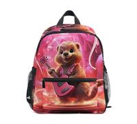 LINNIKEEEE Castor Léger De L'Espace Sac à Dos pour Tout-Petits,Mini Sac à Bandoulière avec Clip Sifflet pour Voyage Enfants de 1 à 6 Ans