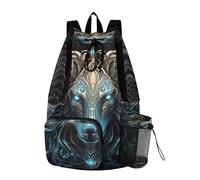 LINNIKEEEE Cheval Robot Argent Cool Sac à Dos de Voyage,Sac de Sport à Cordon de Serrage,Sac D'éCole pour la Natation,pour Jeunes Filles