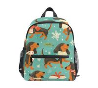 LINNIKEEEE Chiens Mignons De Flocon De Neige Sac à Dos pour Tout-Petits,Mini Sac à Bandoulière avec Clip Sifflet pour Voyage Enfants de 1 à 6 Ans