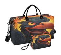 LINNIKEEEE Condor Animal Tiré Sacs de Voyage,Sac de Sport,Sac à Main de Week-End avec Trousse De Toilette pour Filles Hommes