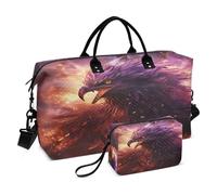 LINNIKEEEE Condor en Colère Viré Sacs de Voyage,Sac de Sport,Sac à Main de Week-End avec Trousse De Toilette pour Filles Hommes