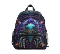 LINNIKEEEE Cool Loup Hurlant Sac à Dos pour Tout-Petits,Mini Sac à Bandoulière avec Clip Sifflet pour Voyage Enfants de 1 à 6 Ans