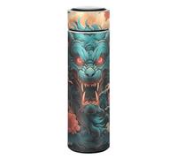 LINNIKEEEE Dragon Cool Abstrait Bouteille D'Eau Isotherme - Acier Inoxydable,Étanche Flacon Isolé Sous Vide,Thermos Anti-Fuite pour Garçons Filles