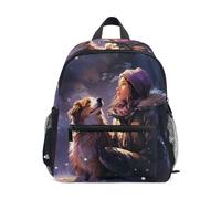 LINNIKEEEE Fille De Chien De Nuit De Neige Sac à Dos pour Tout-Petits,Mini Sac à Bandoulière avec Clip Sifflet pour Voyage Enfants de 1 à 6 Ans