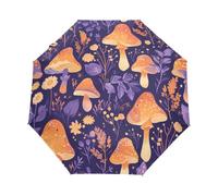 LINNIKEEEE Fleurs Mignonnes De Champignon Parapluie Pliant Compact et Coupe-Vent Ouverture et Fermeture Automatiques Idéal pour Garçons Filles Voyages