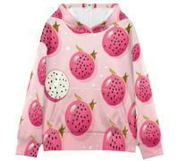 LINNIKEEEE Fruit du Dragon Sweat Shirts à Capuche pour Enfants avec Imprimé 3D Mignon pour Filles GarçOns