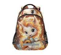 LINNIKEEEE Gloire Licorne De Dessin Animé Mignon Enfant Cartable Sac À Dos Ecole Étudiant Scolaire Sac pour Voyage Ados