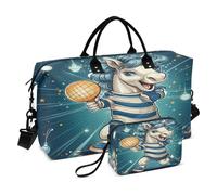 LINNIKEEEE Jolie Licorne Bleue Sacs de Voyage,Sac de Sport,Sac à Main de W nd avec Trousse De Toilette pour Filles Hommes