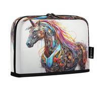 LINNIKEEEE Licorne Robot Cool Trousses à Crayons,Pochettes pour Stylos écoliers écolièRes