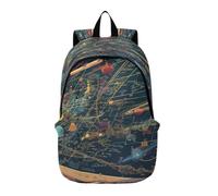 LINNIKEEEE MathéMatiques PlanèTes Espace Cosmique Sac À Dos pour Ordinateur Portable Sac de Voyage avec Bretelles Rembourrées pour Garçons Femmes