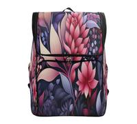 LINNIKEEEE Motif De Feuilles De Flore Sac à Dos Étudiant Sac à Dos Grande Capacité pour Jeunes Filles Garçons