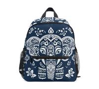 LINNIKEEEE Motif De Neige Éléphant Mignon Sac à Dos pour Tout-Petits,Mini Sac à Bandoulière avec Clip Sifflet pour Voyage Enfants de 1 à 6 Ans