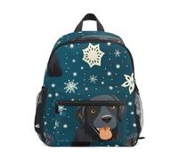 LINNIKEEEE Neige Chien Mignon Sac à Dos pour Tout-Petits,Mini Sac à Bandoulière avec Clip Sifflet pour Voyage Enfants de 1 à 6 Ans