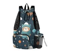 LINNIKEEEE Ours à RéPéTition Sac à Dos de Voyage,Sac de Sport à Cordon de Serrage,Sac D'éCole pour la Natation,pour Jeunes Filles