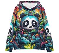 LINNIKEEEE Pandas De Dessin Animé DrôLe Sweat Shirts à Capuche pour Enfants avec Imprimé 3D Mignon pour Filles GarçOns