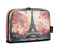LINNIKEEEE Rose Tour De Paris Trousses à Crayons,Pochettes pour Stylos écoliers écolièRes