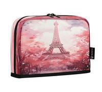 LINNIKEEEE Tour De Paris Rouge Trousses à Crayons,Pochettes pour Stylos écoliers écolièRes