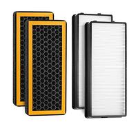 LINNIW Filtre à air de Rechange pour purificateur d'air HoMedics AT-PET01, AT-PET02, et AR-45 4-Pack