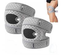 LINNIW Genouillère Professionnelle pour Homme et Femme, Genouillère Ortho, Réglable Genouillères Ortho Rotule pour Les Coureurs,Tennis, Arthrite Rotule (1 Paire, Gris)