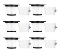 LINNIW Lot de 6 filtres HEPA de rechange compatibles avec aspirateur sans fil MOOSOO K17, aspirateur sans fil ORFELD V20 et aspirateur sans fil A18 NEQUARE 18 KPa, ne convient pas pour MOOSOO K17 Pro
