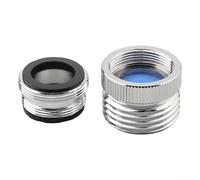 Linnkyfloa Adaptateur pivotant en caoutchouc compatible avec tuyaux de jardin, accessoires de joint de robinet, accessoires standard pour évier anti-fuite, rotation à 360 degrés, raccord en laiton