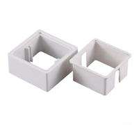 Linnkyfloa Bague d'extension de boîte de jonction de type 86 avec paroi intérieure auxiliaire, entretoise de prise électrique ABS, réglage de la profondeur, blanc 10-40 mm (4 cm)