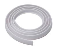 Linnkyfloa Bande de barrière en silicone pour douche - Barrage de séparation flexible - Joint de seuil de baignoire pour éviter les fuites - 30 mm de hauteur (100 cm, blanc) - Noir 200 cm