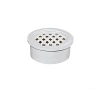 Linnkyfloa Bouchon de vidange rond en PVC pour drainage de balcon ou de toit, tuyau d'évacuation intégré 50 à 200 mm (5 tailles : 50/75/110/160/200 mm), blanc, léger (50 mm)