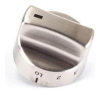 Linnkyfloa Bouton pour cuisinière, 318282310 Bouton de commande de brûleur de rechange compatible avec cuisinière Fstiffaire, bouton de four à gaz en argent