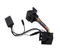 Linnkyfloa Câble interface auxiliaire 5.0 avec microphone externe pour radio Opel CD30, CDC40, CD70, DVD90 - 27 cm, installation non destructive, 5-12 V