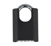 Linnkyfloa Cadenas à combinaison robuste à 4 chiffres en alliage de zinc avec anse de 8 mm, haute sécurité réinitialisable pour portail extérieur, abri de jardin, garage, casier F (doré) (noir)