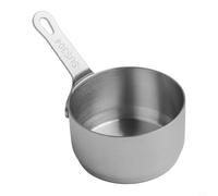 Linnkyfloa Casserole en acier inoxydable d'une capacité de 100 ml avec long manche et trou de suspension, bord lisse pour plus de sécurité, pour chauffer le lait, préparer du porridge pour bébé