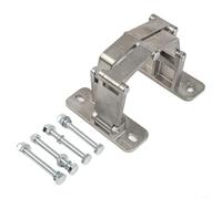 Linnkyfloa Charnière de porte de garage en acier inoxydable, design robuste à 180 degrés, support durable pour portes en pierre et coupe-feu, unité unique argentée (200 kg)