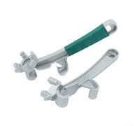 Linnkyfloa Clé à couvercle de 7,6 cm pour fûts en acier et en plastique de 37,6 à 150 litres, outil de bonde en alliage d'aluminium avec design à double tête, compatible avec 5,1 cm et 1,9 cm (A)